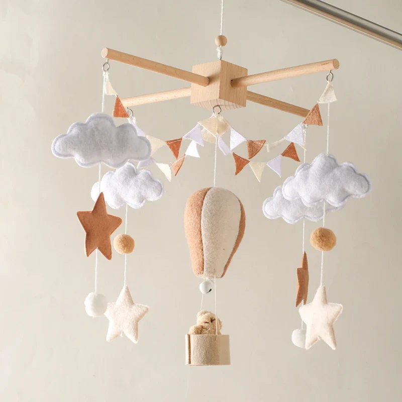 Hot Air Balloon Crib Mobile Newborn Sensory Toys Soothing - Image 15