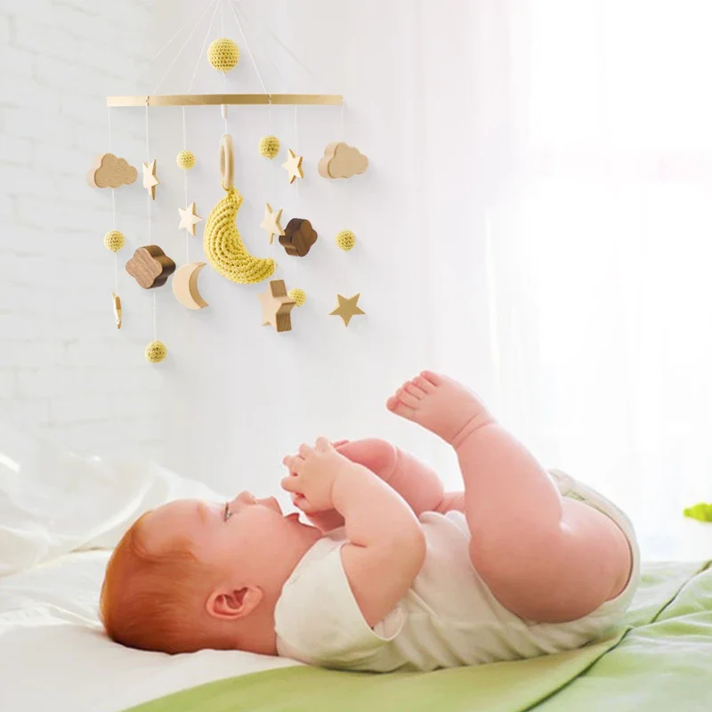 Hot Air Balloon Crib Mobile Newborn Sensory Toys Soothing - Image 54
