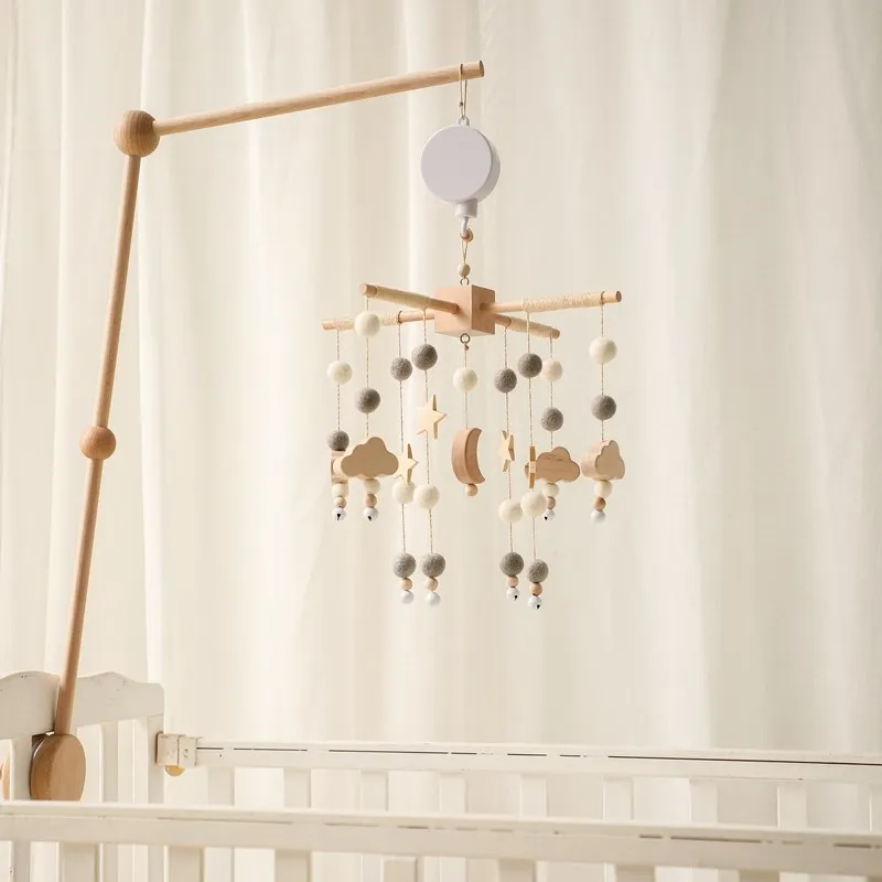 Hot Air Balloon Crib Mobile Newborn Sensory Toys Soothing - Image 76