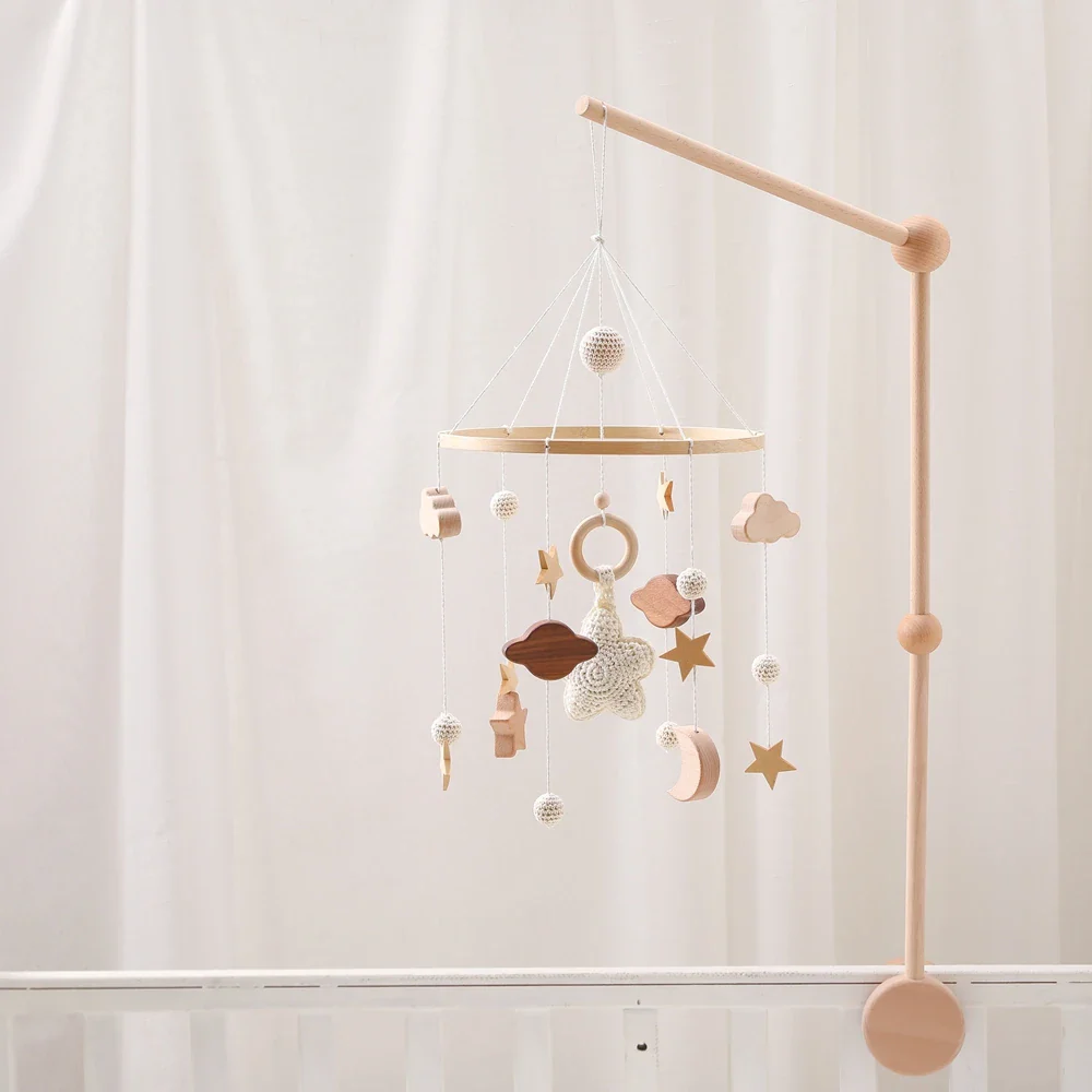 Wooden Baby Mobile With Music Box Newborn Sensory Toys - Image 20