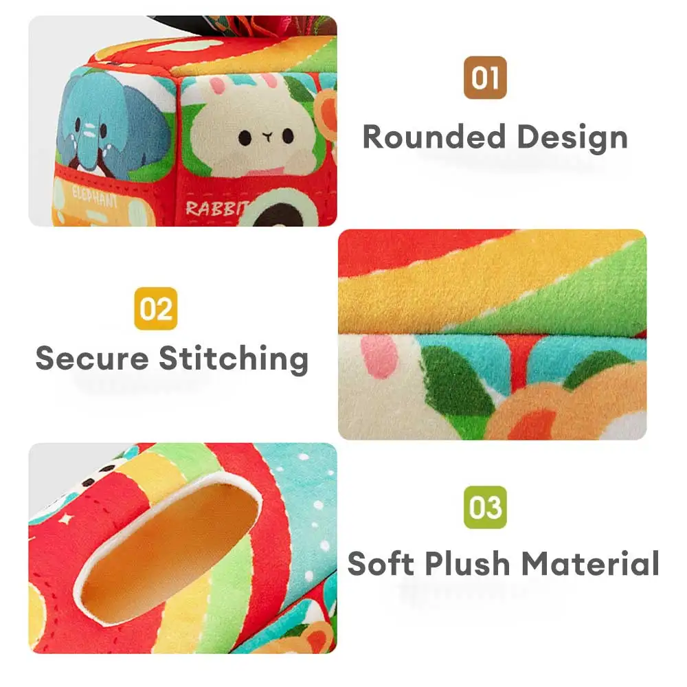 Montessori Cloth Tissue Box Toy Newborn Sensory Toys - Image 6