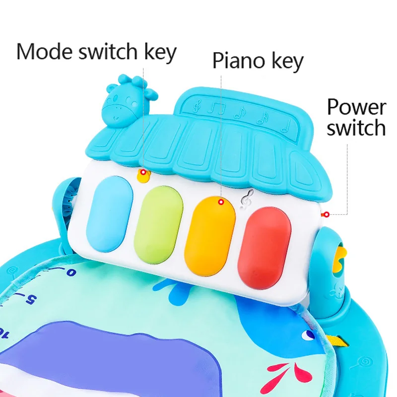 Baby Play Gym Piano Activity Mat With Hanging Toys Newborn Early Education Fall 2025 Sensory Motor Skill Gift - Image 2