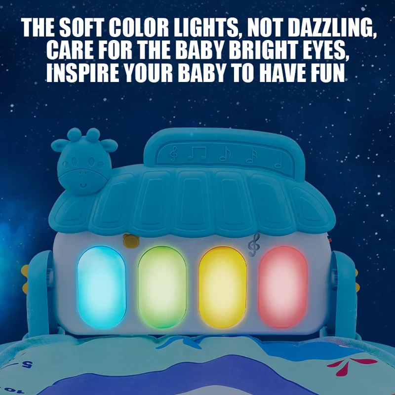 Baby Play Gym Piano Activity Mat With Hanging Toys Newborn Early Education Fall 2025 Sensory Motor Skill Gift - Image 3