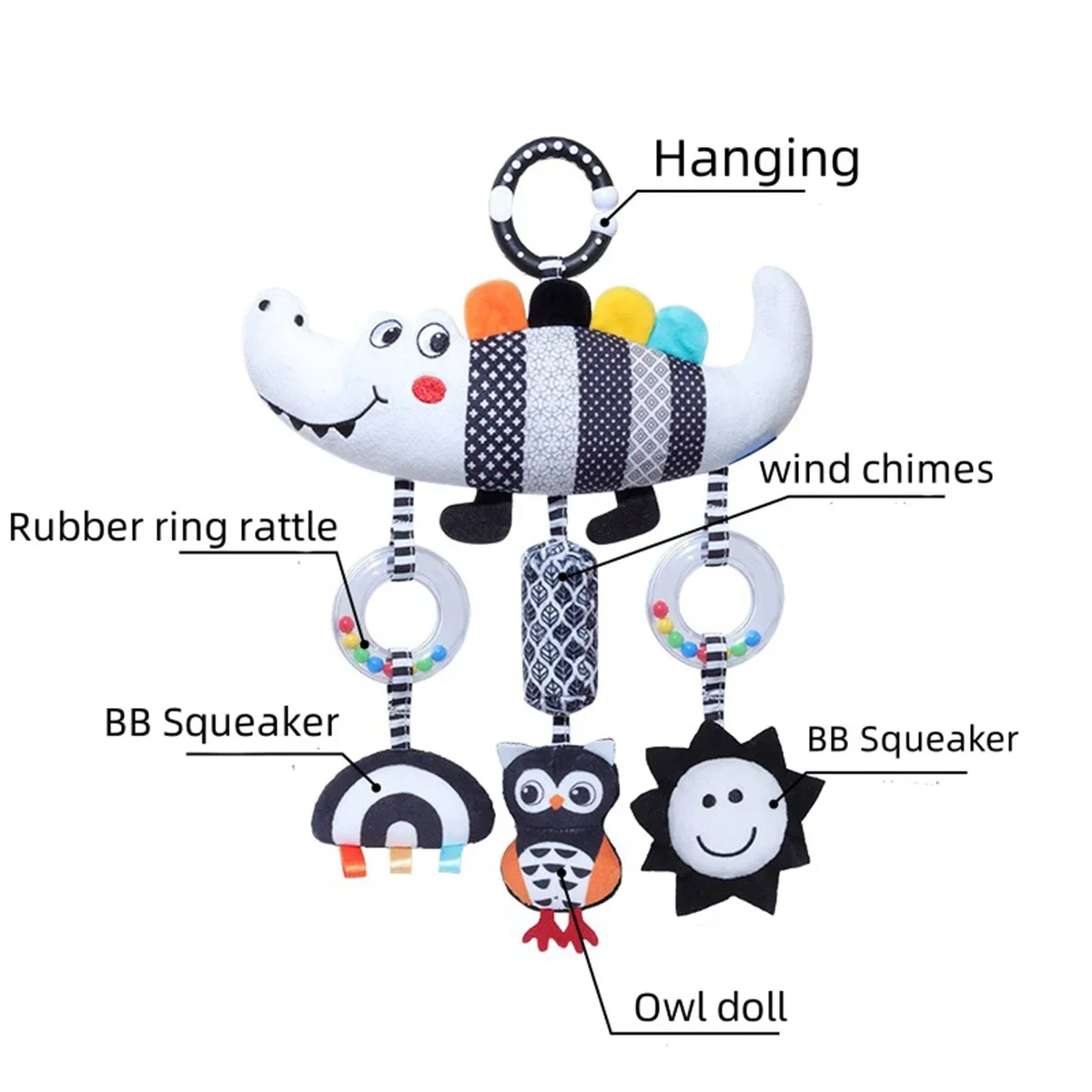 Baby Rattle Stroller Hanging Toy Newborn Sensory Toys - Image 9