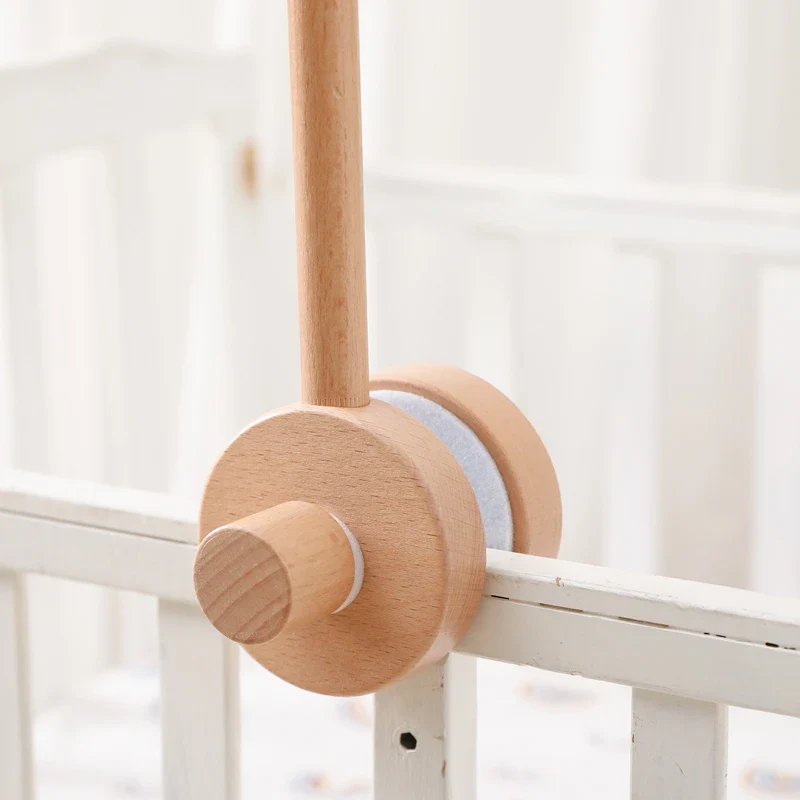 Wooden Baby Mobile Crib Arm Holder Newborn Sensory Toys - Image 11