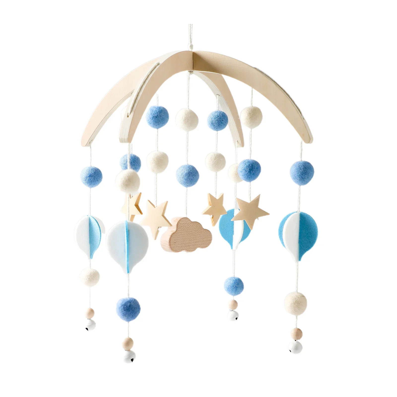 Wooden Baby Mobile Crib Arm Holder Newborn Sensory Toys - Image 23