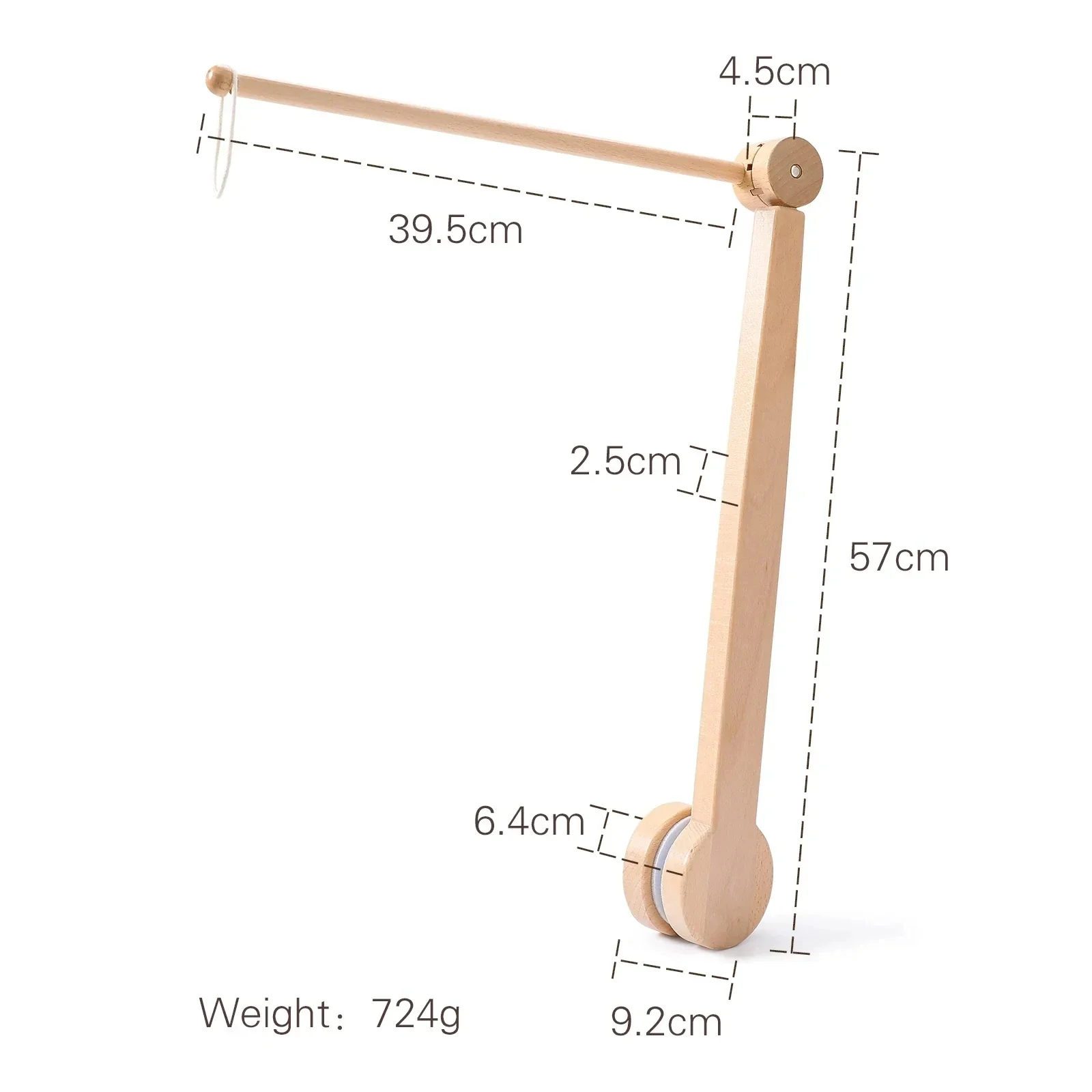 Wooden Baby Mobile Crib Arm Holder Newborn Sensory Toys - Image 24