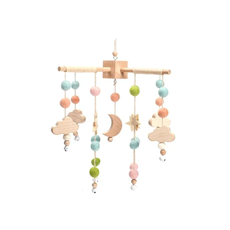 Wooden Baby Mobile Crib Arm Holder Newborn Sensory Toys - Image 26