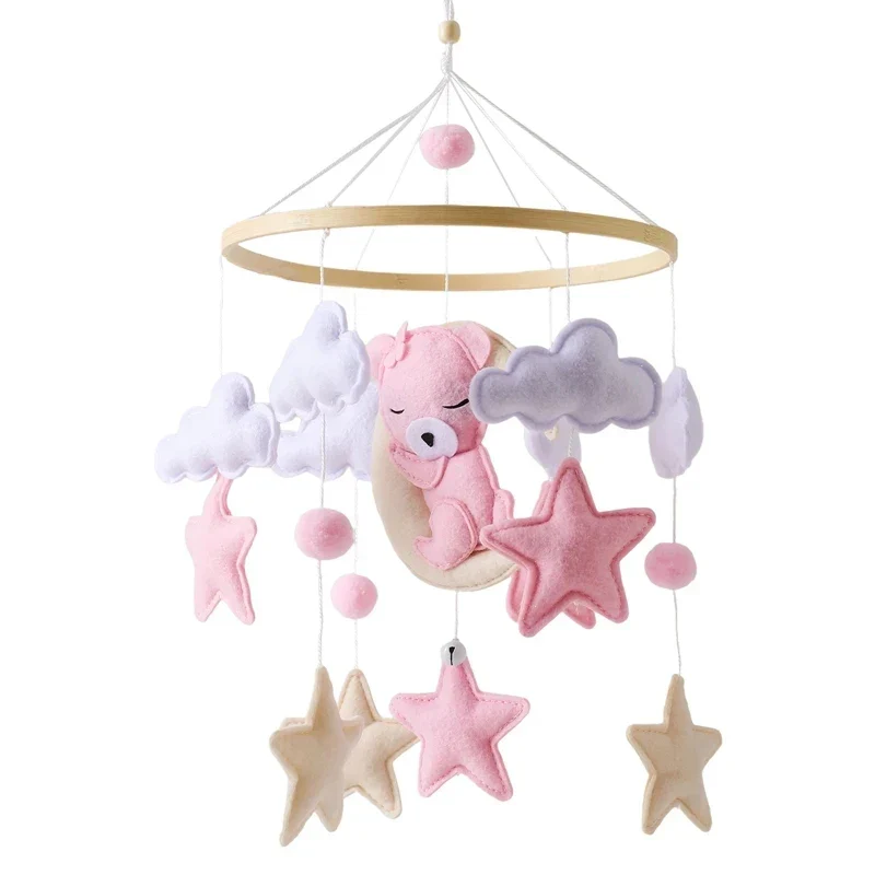 Wooden Baby Mobile Crib Arm Holder Newborn Sensory Toys - Image 37