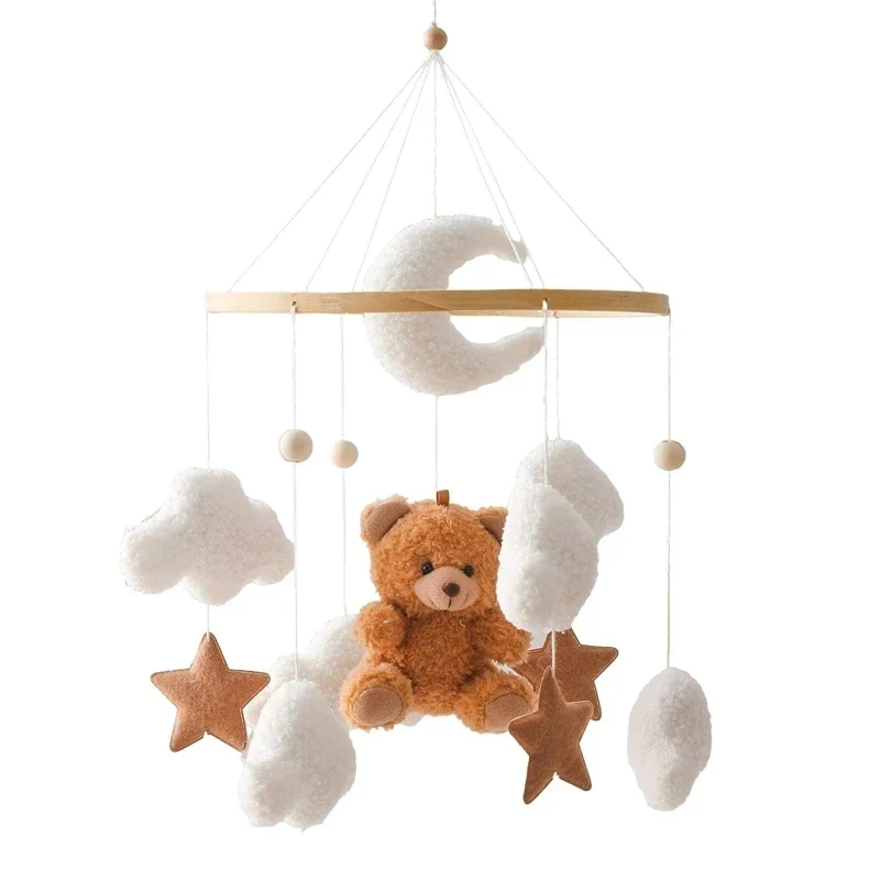 Wooden Baby Mobile Crib Arm Holder Newborn Sensory Toys - Image 39