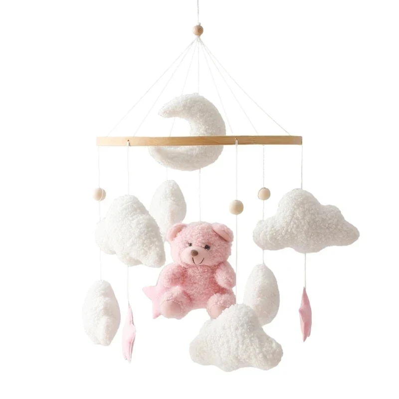 Wooden Baby Mobile Crib Arm Holder Newborn Sensory Toys - Image 40