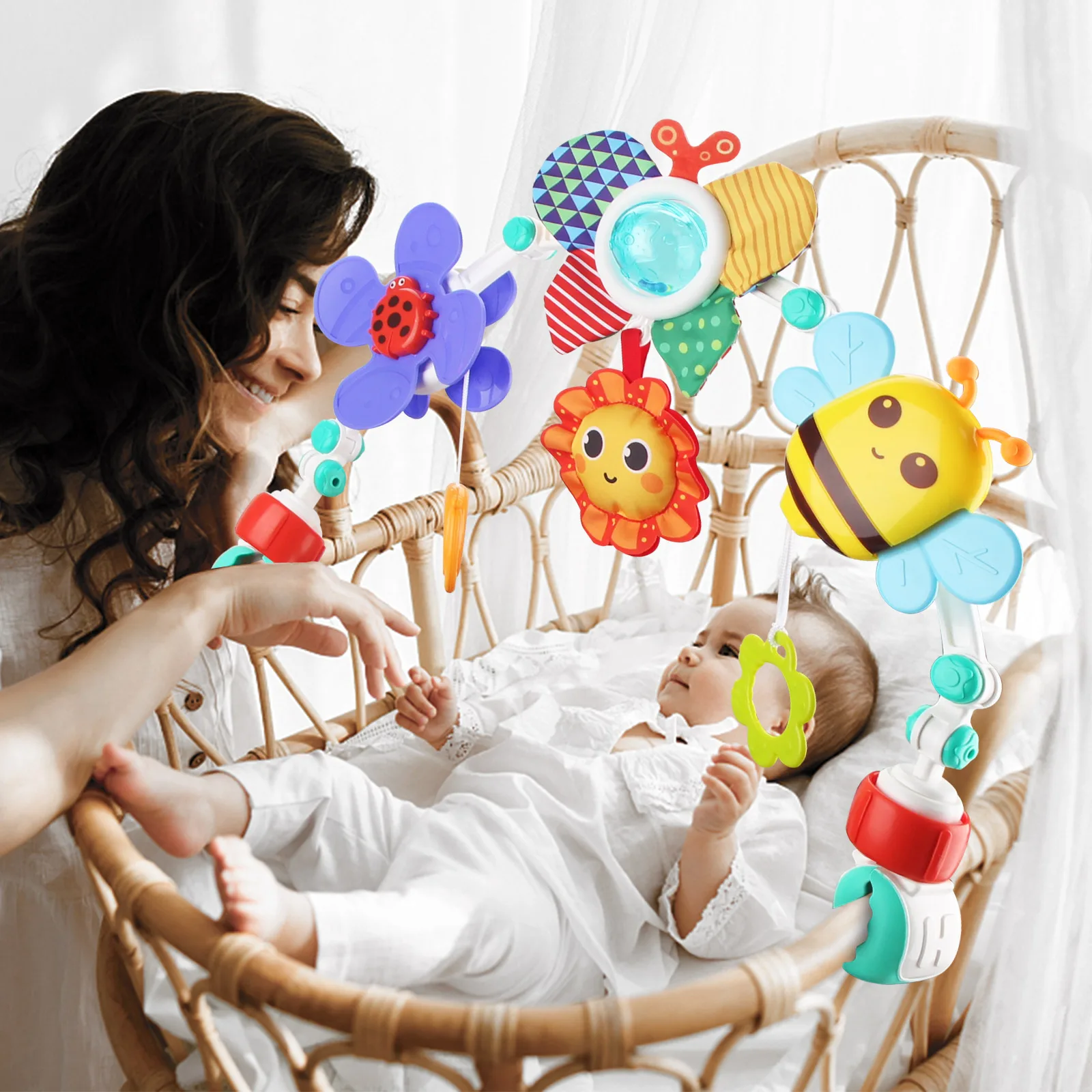 Stroller Activity Arch Toy Newborn Sensory Toys Fine Motor - Image 2