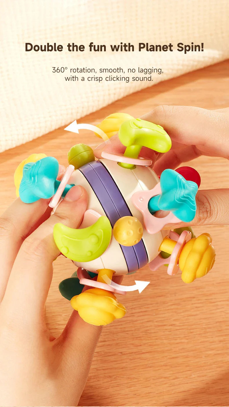 Baby Teether Rattle Hand Grip Sensory Ball Toy Newborn - Image 12