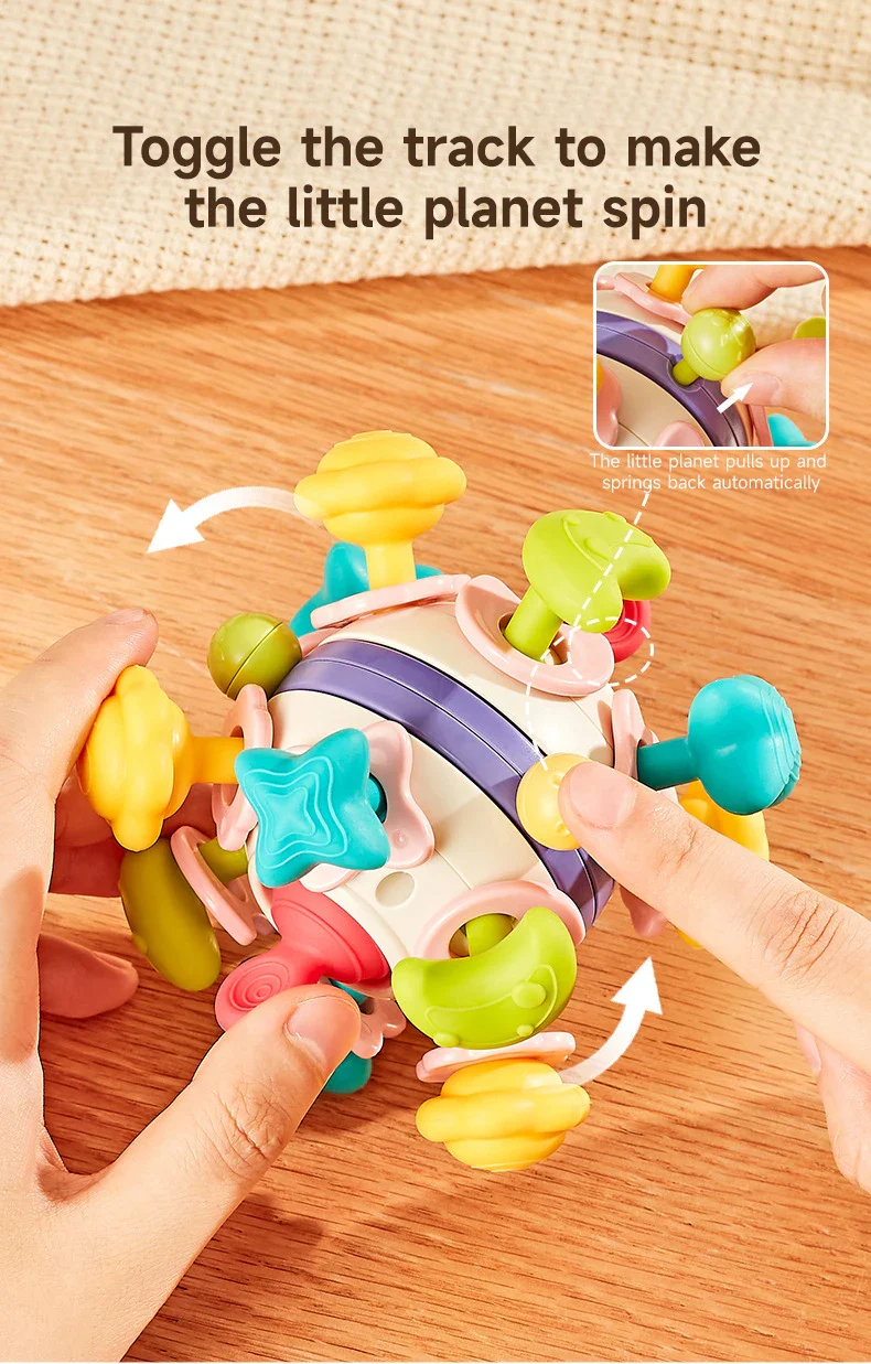 Baby Teether Rattle Hand Grip Sensory Ball Toy Newborn - Image 13