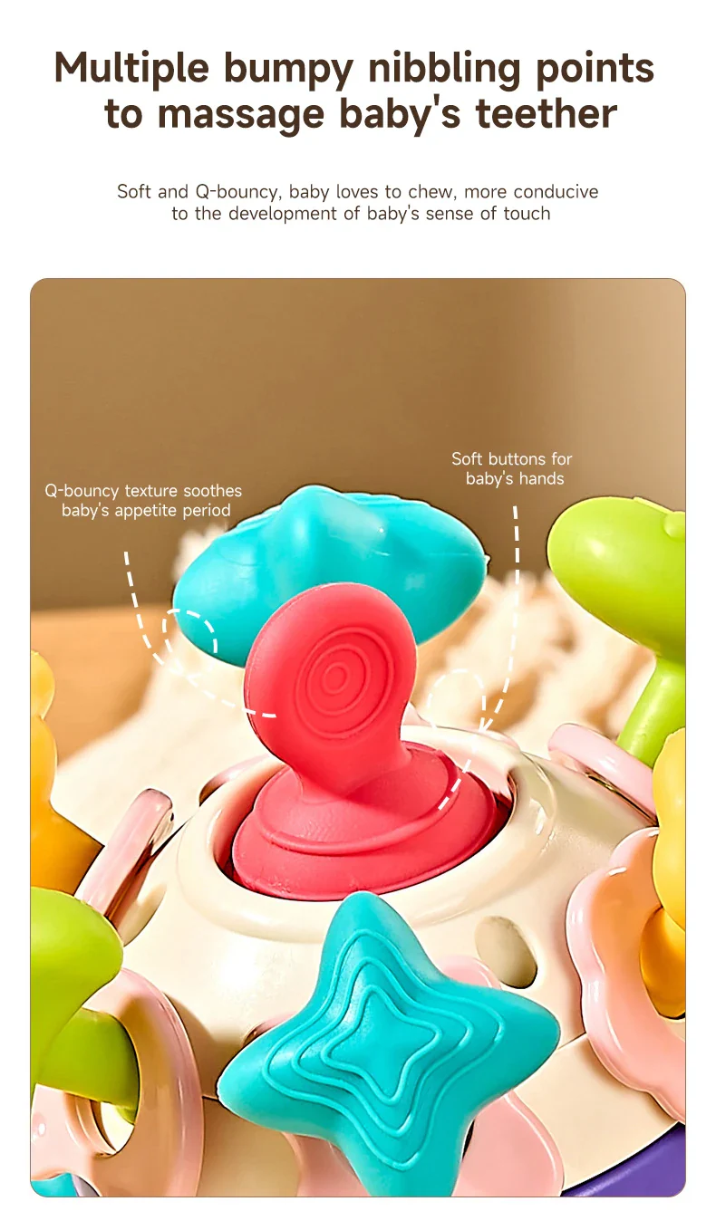 Baby Teether Rattle Hand Grip Sensory Ball Toy Newborn - Image 15
