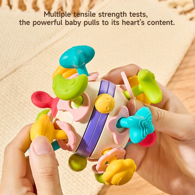 Baby Teether Rattle Hand Grip Sensory Ball Toy Newborn - Image 5