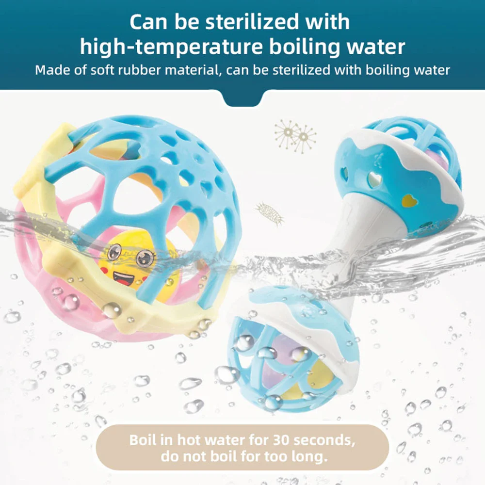 Baby Rattle Sensory Toy For Fine Motor Development - Image 2