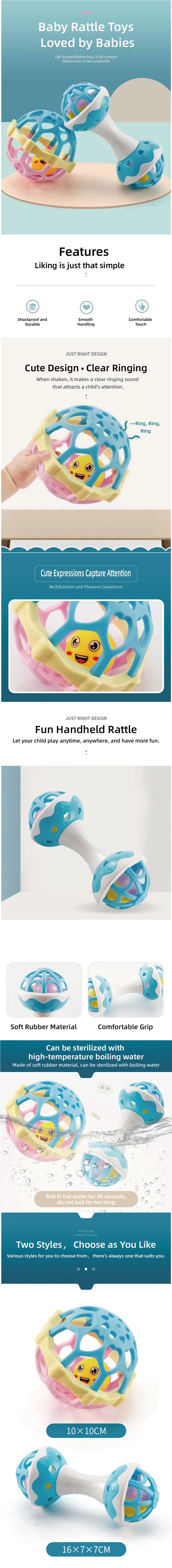 Baby Rattle Sensory Toy For Fine Motor Development - Image 5