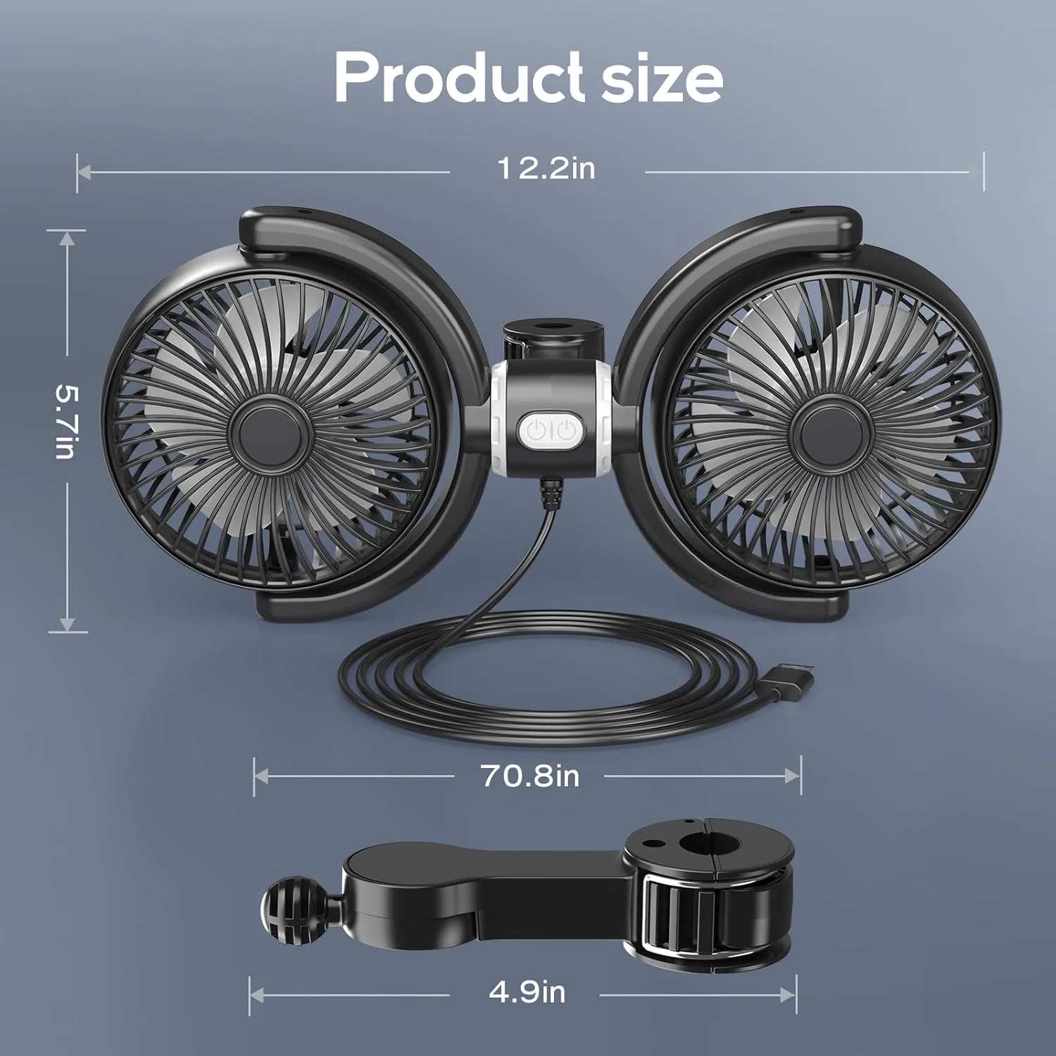 Backseat Car Fans for Pets Dual Cooling With Adjustable Airflow Keeps Dogs Calm Summer Travel 2025 - Image 3