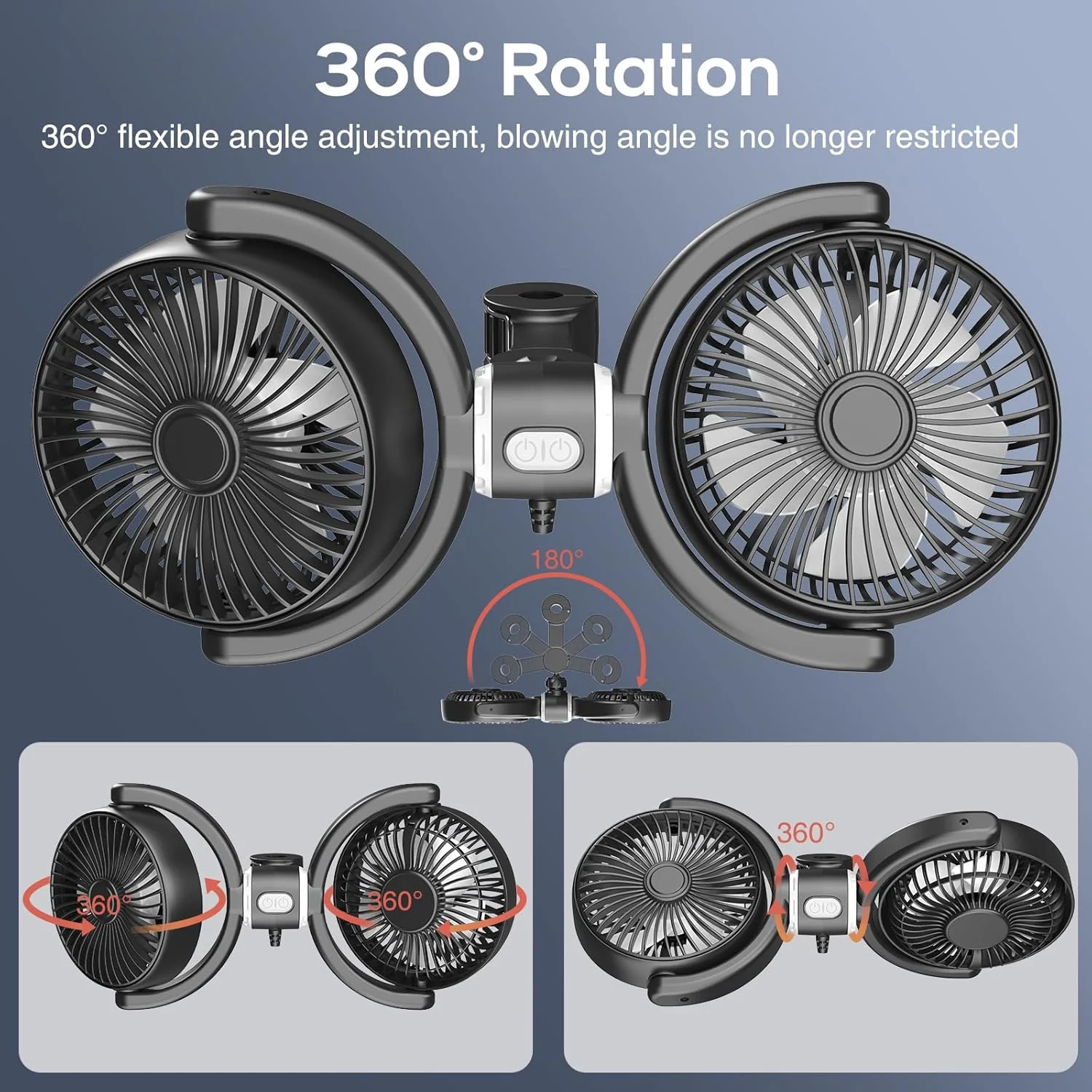 Backseat Car Fans for Pets Dual Cooling With Adjustable Airflow Keeps Dogs Calm Summer Travel 2025 - Image 6