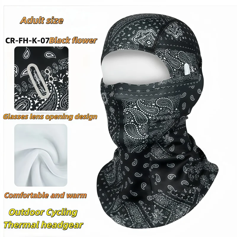 Balaclava Graffiti Print Face Mask Thermal Headwear for Winter Essentials 2026 Outdoor Cycling Warm - Image 2