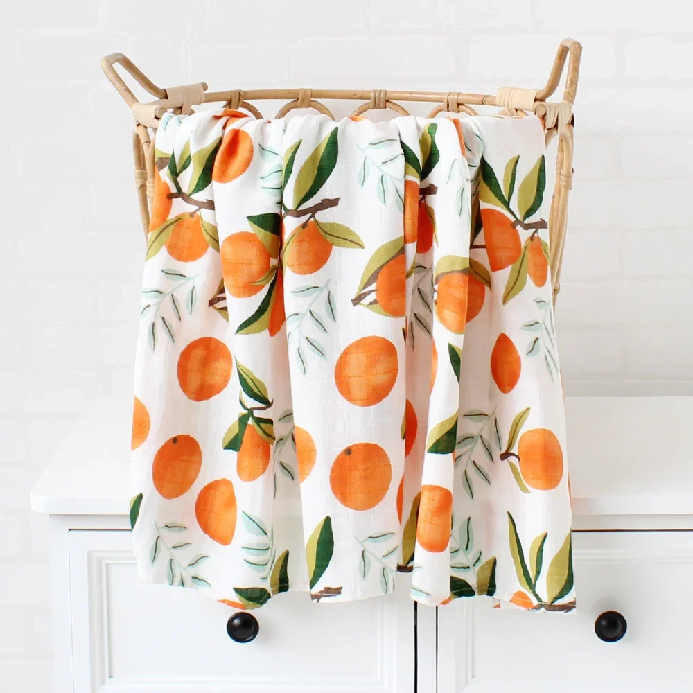 Bamboo Muslin Swaddle Blanket 120x120 Cm Floral Newborn Bedding Fall 2025 Breathable Eco Friendly Baby Gift - Image 27