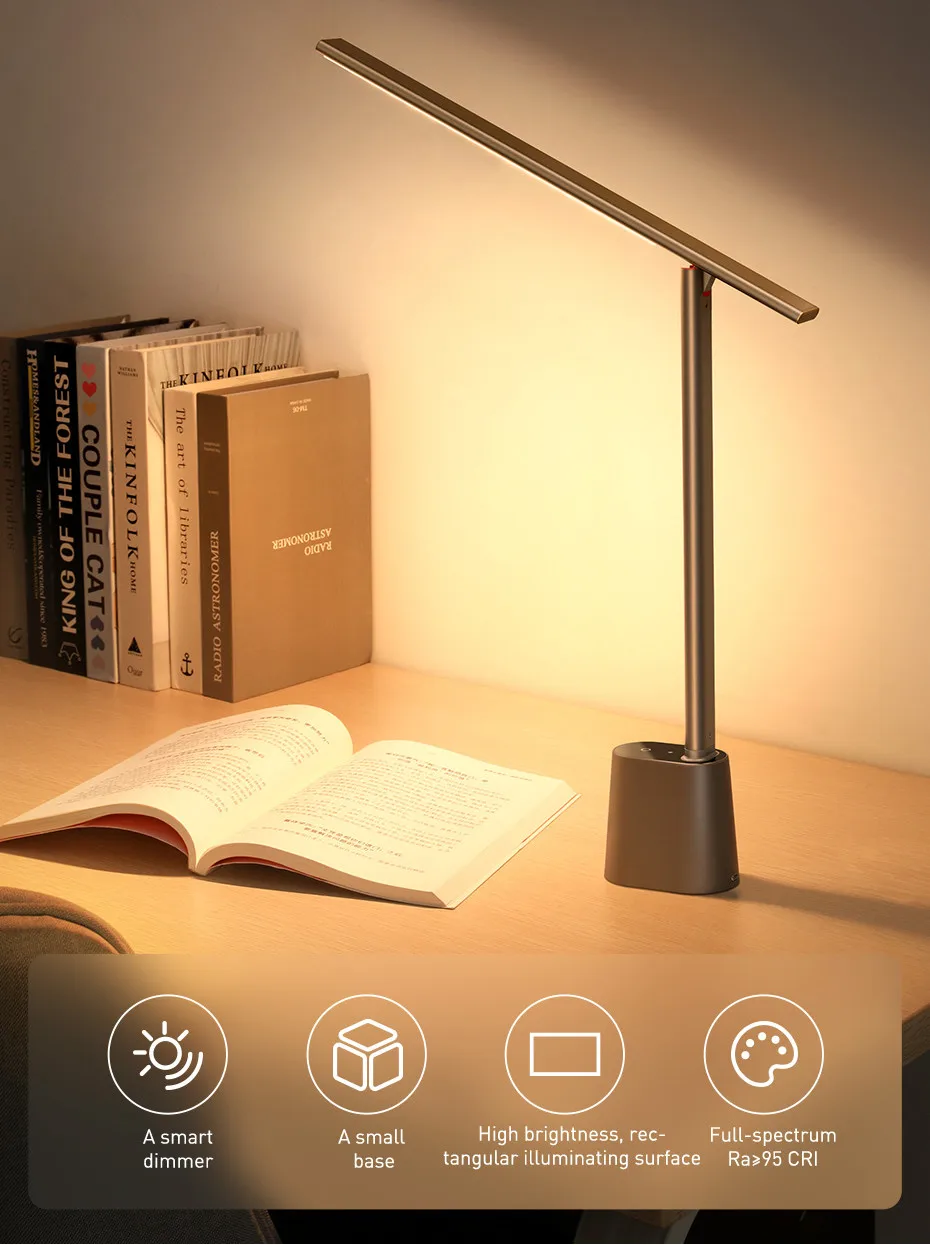 LED Desk Lamp Foldable Dimmable Eye Protection Study - Image 8