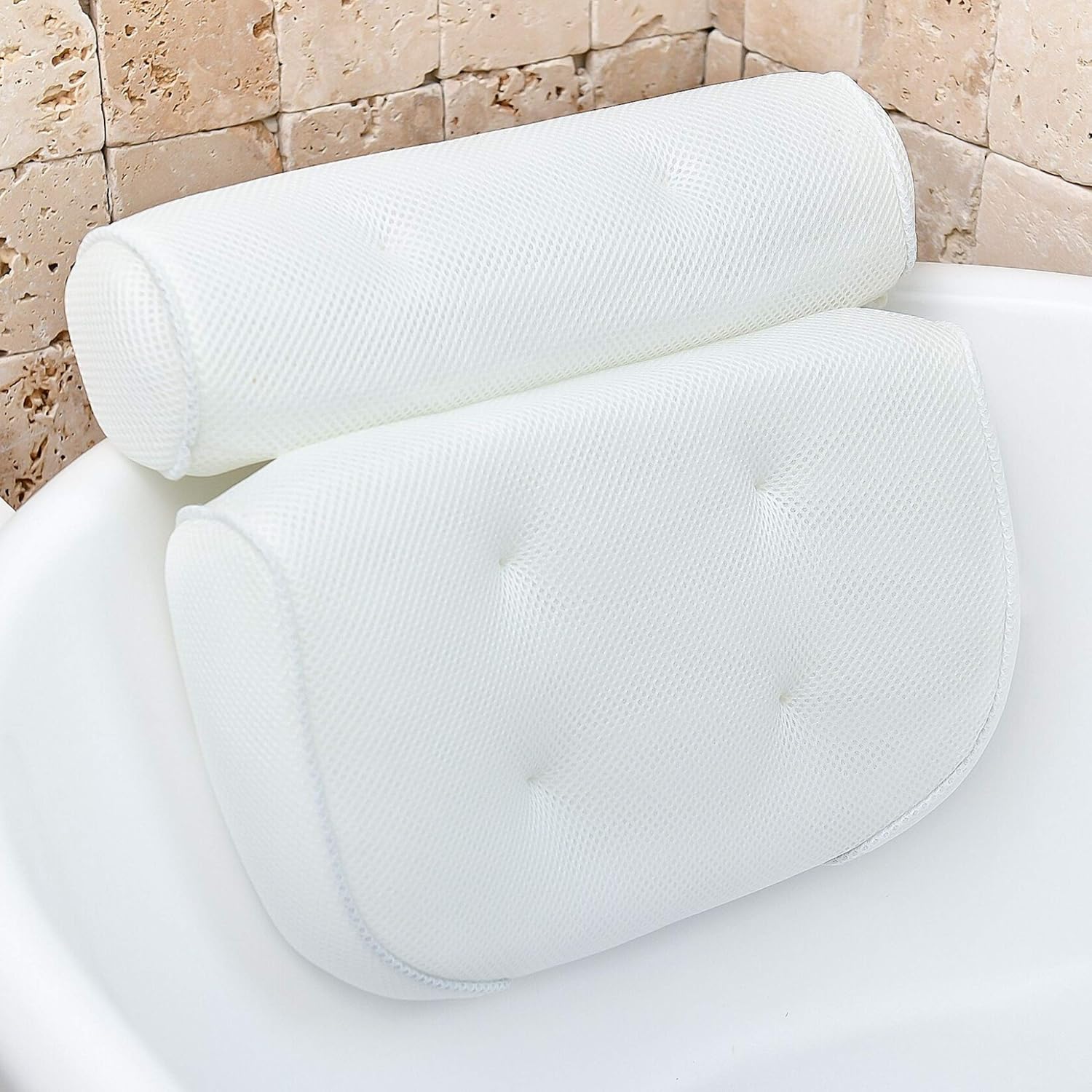 Bath Pillow - Ergonomic Neck Support for Relaxing Soaks, Easy Clean & Durable - Image 4
