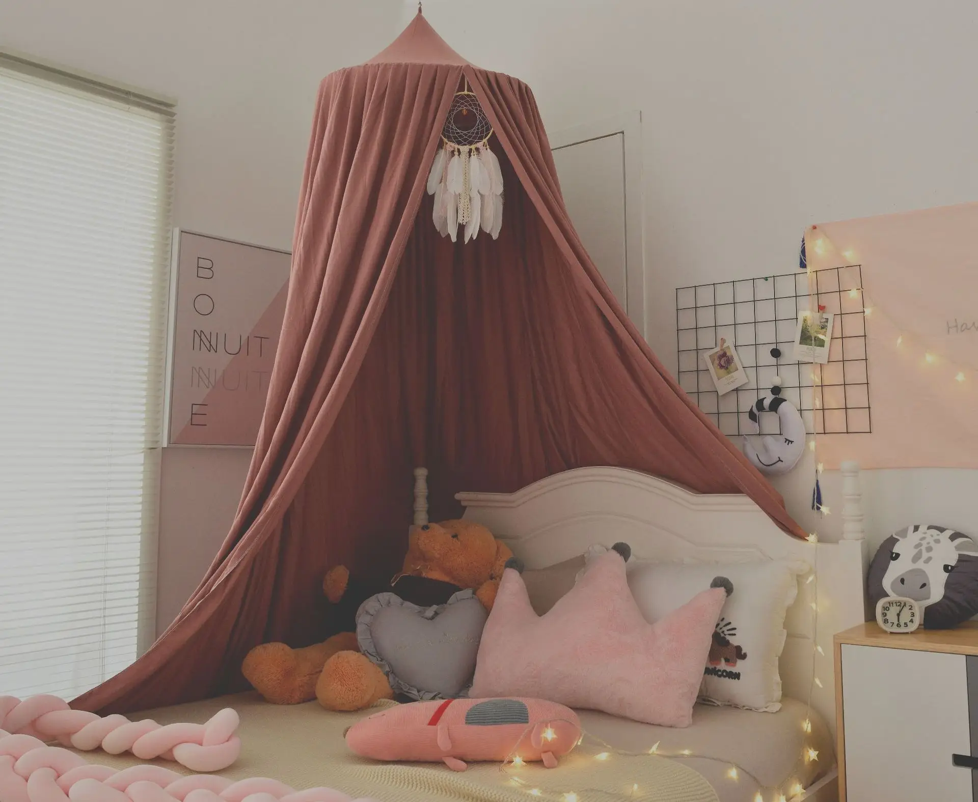 Bed Canopy Hanging Mosquito Net Dome Crib Nursery Decor Fall 2025 Cozy Mosquito Protection - Image 8