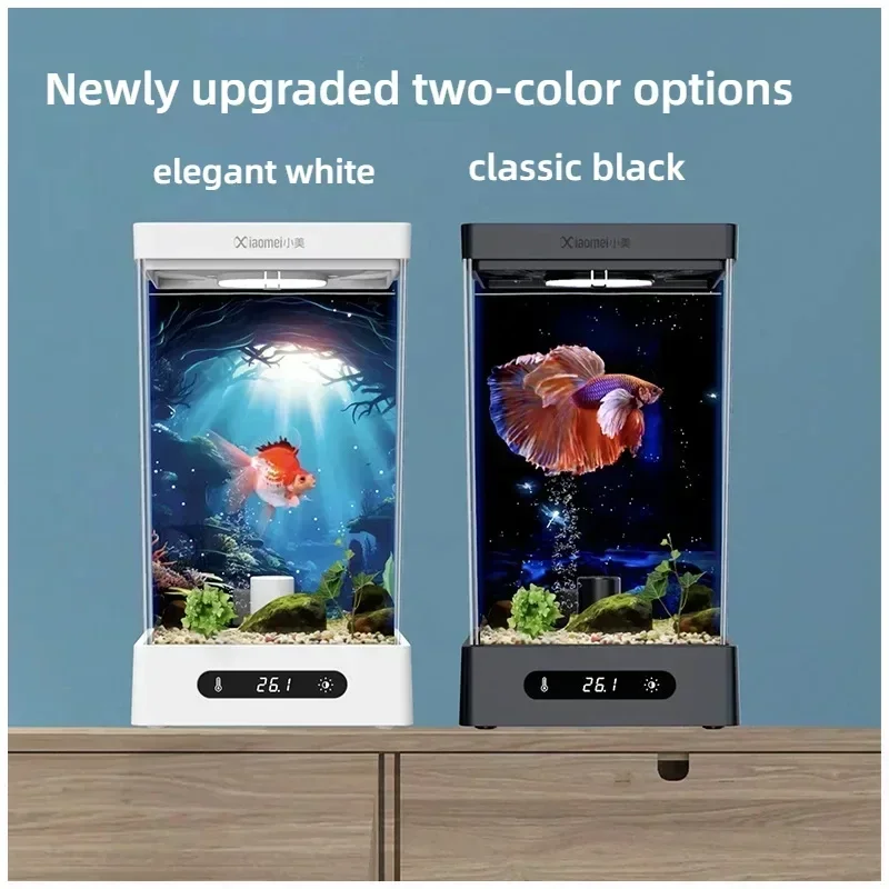 Betta Tank 2L Smart Self Circulating Desktop Aquarium Mini With Heater And LED Fall 2025 Desk Decor Low Maintenance - Image 2