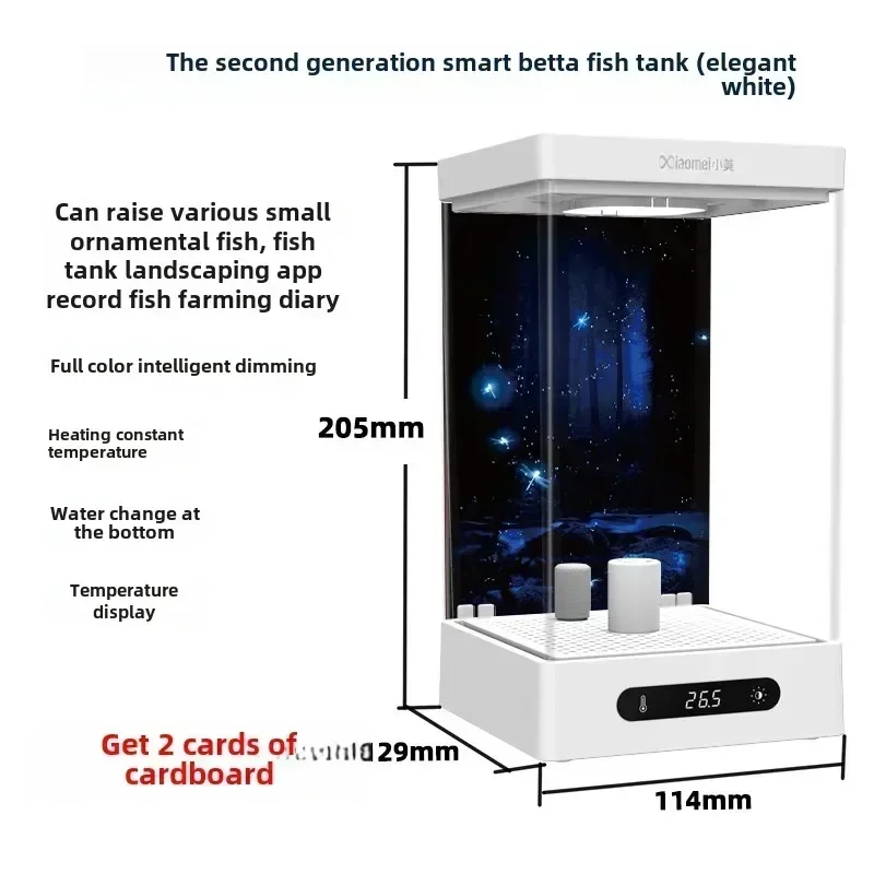 Betta Tank 2L Smart Self Circulating Desktop Aquarium Mini With Heater And LED Fall 2025 Desk Decor Low Maintenance - Image 3