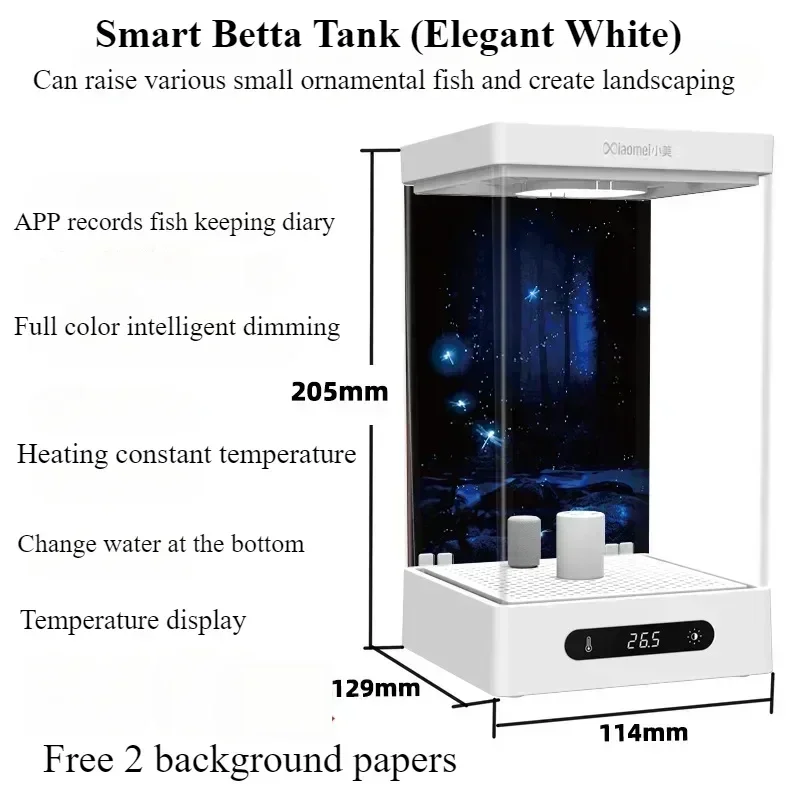 Betta Tank 2L Smart Self Circulating Desktop Aquarium Mini With Heater And LED Fall 2025 Desk Decor Low Maintenance - Image 8