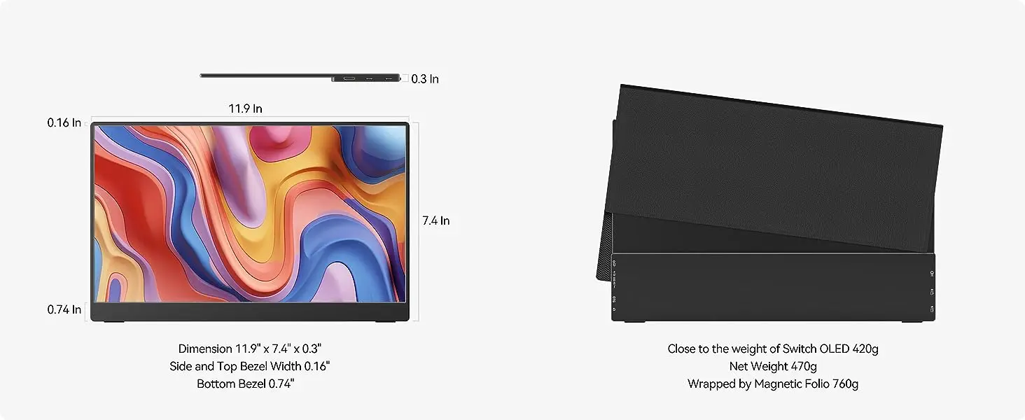 OLED 13.3 Inch Portable Monitor 1ms HDR 100 Percent DCI P3 - Image 15