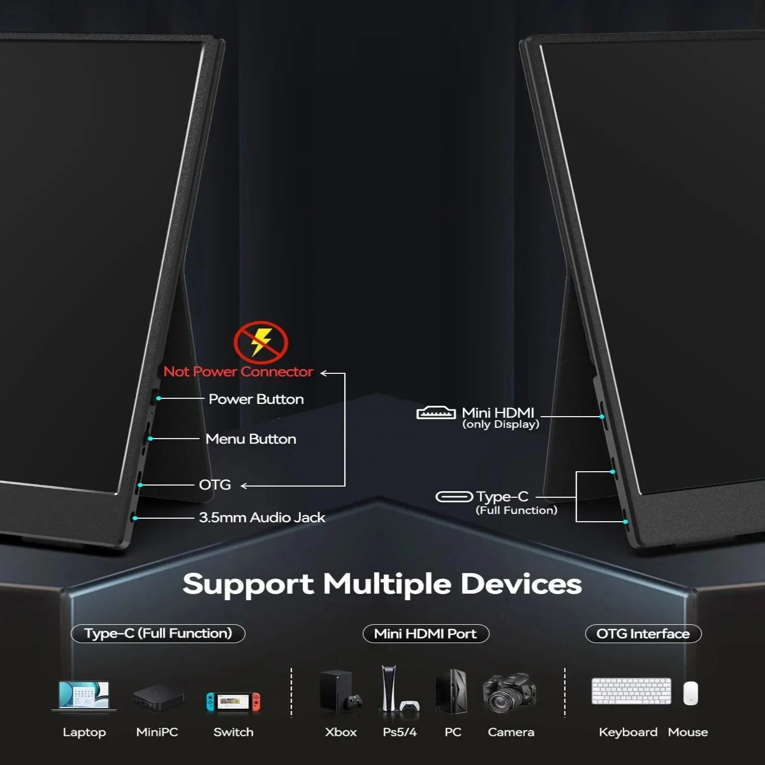 OLED 13.3 Inch Portable Monitor 1ms HDR 100 Percent DCI P3 - Image 6