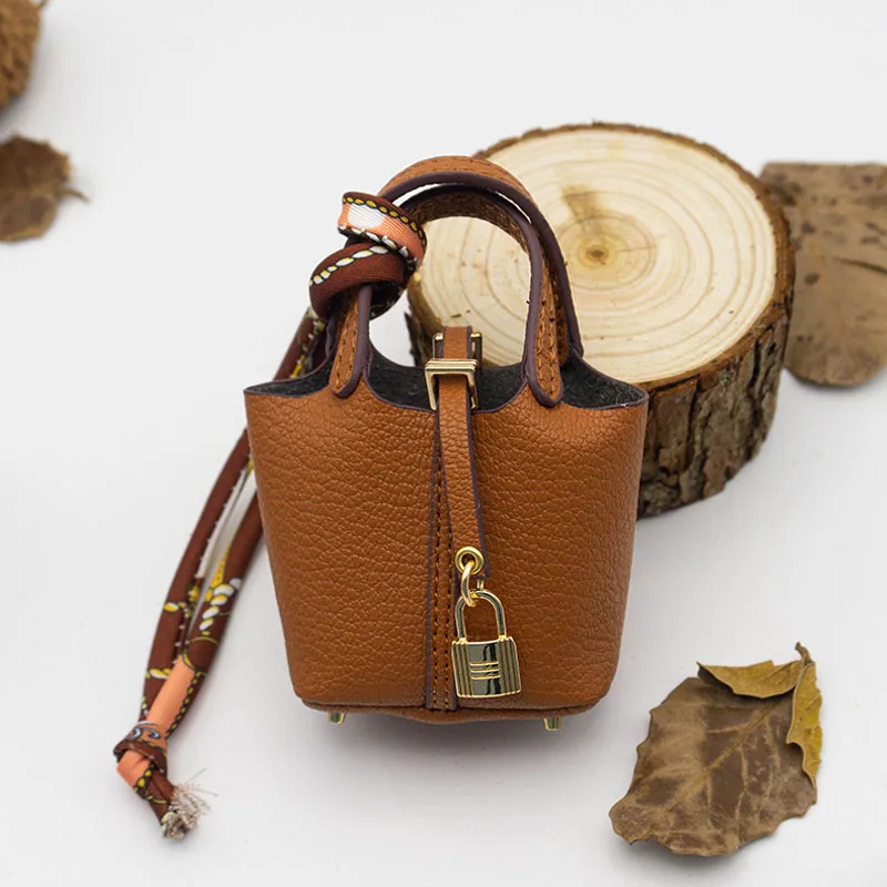 1+1 Free Birkin Inspired Mini Hand Bag - Basket Bag Charm - Image 15