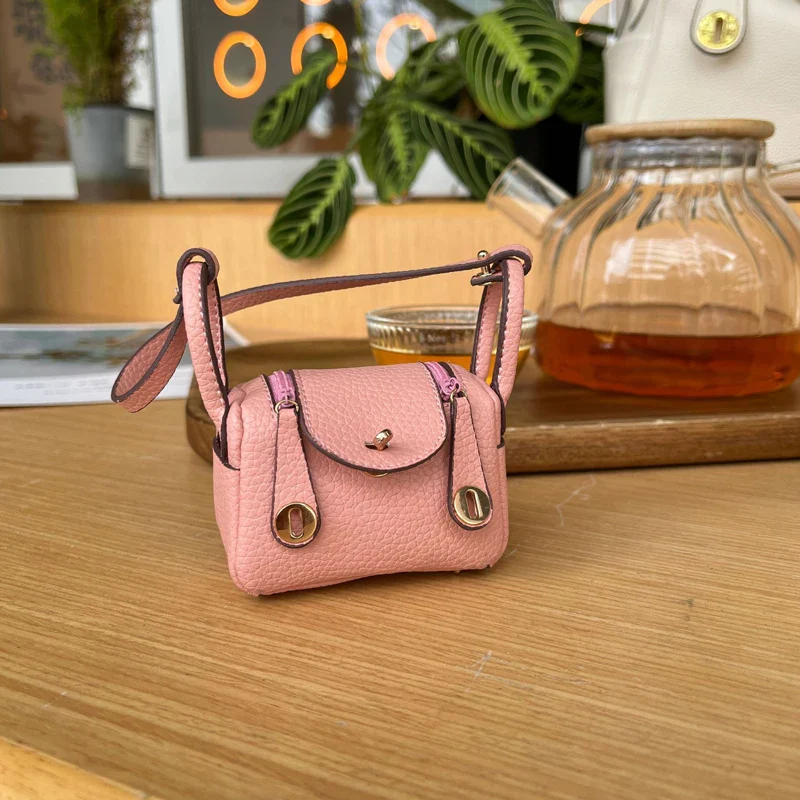 1+1 Free Birkin Inspired Mini Hand Bag - Leather Fashion Bag Charm - Image 13