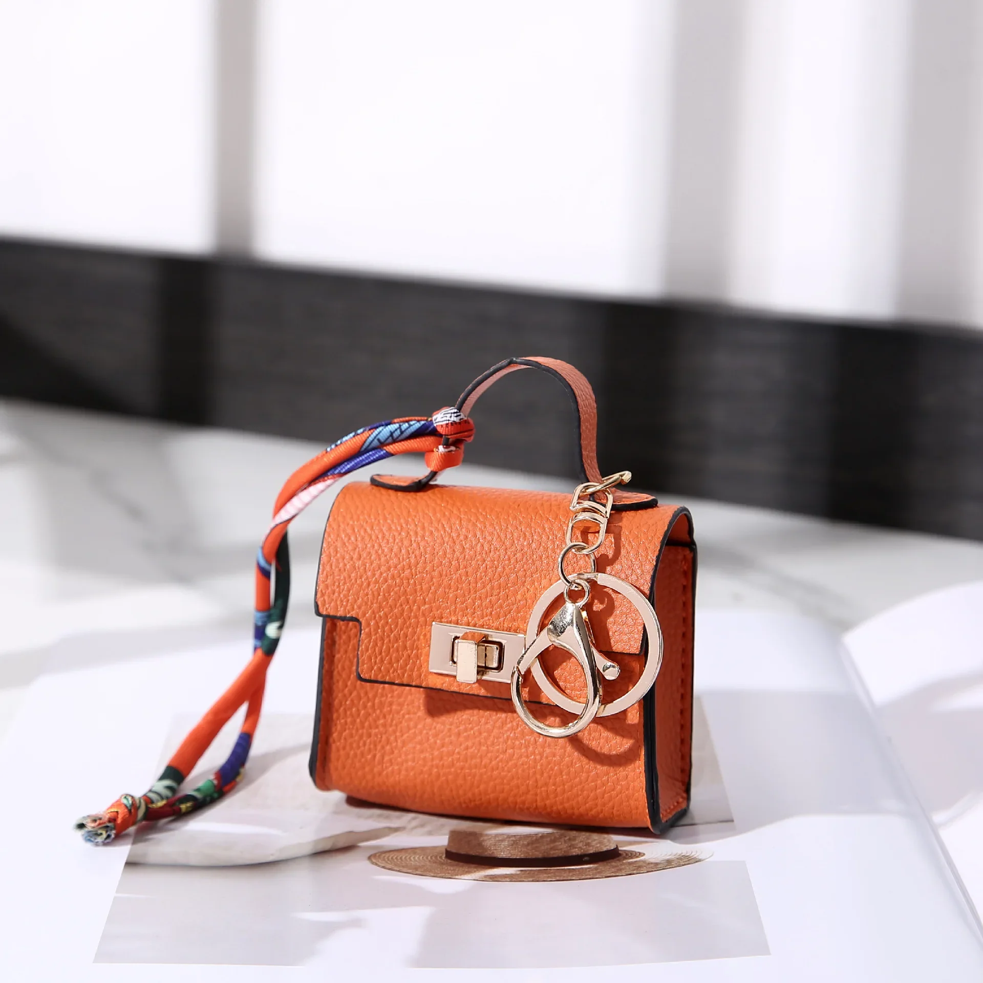 1+1 Free Birkin Inspired Mini Hand Bag - Premium Leather Bag Charm - Image 9