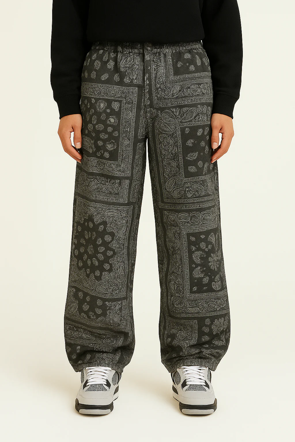 Bandana Jeans with Unique Prints for Stylish Urban Wear, Comfortable Fit, High-Quality Denim - Image 2