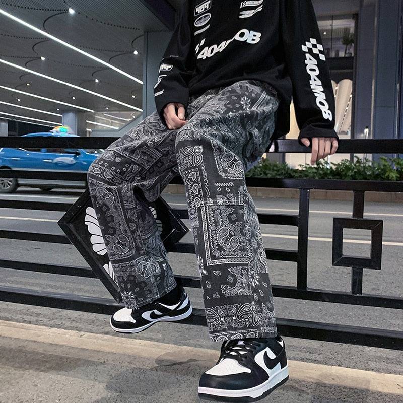 Bandana Jeans with Unique Prints for Stylish Urban Wear, Comfortable Fit, High-Quality Denim - Image 4