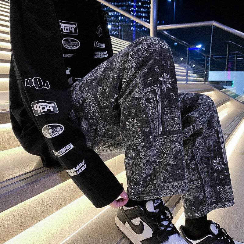 Bandana Jeans with Unique Prints for Stylish Urban Wear, Comfortable Fit, High-Quality Denim - Image 5