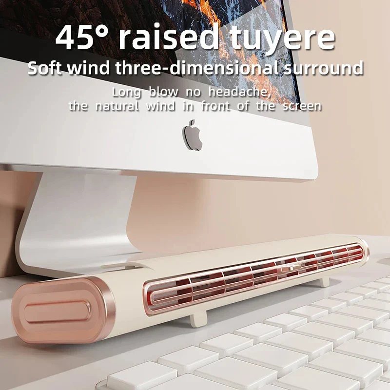 Bladeless Fan 1200mAh Portable Tower Fan USB Rechargeable Vertical Cooling Fan Fall 2025 Cordless Quiet Home Office - Image 6