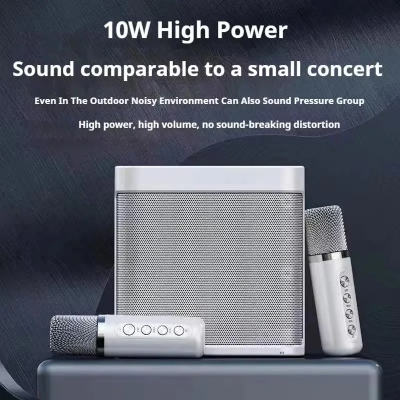 Bluetooth Speaker Karaoke System Portable Wireless 10W With 2 Microphones Outdoor Party Sound Fall 2025 - Image 2