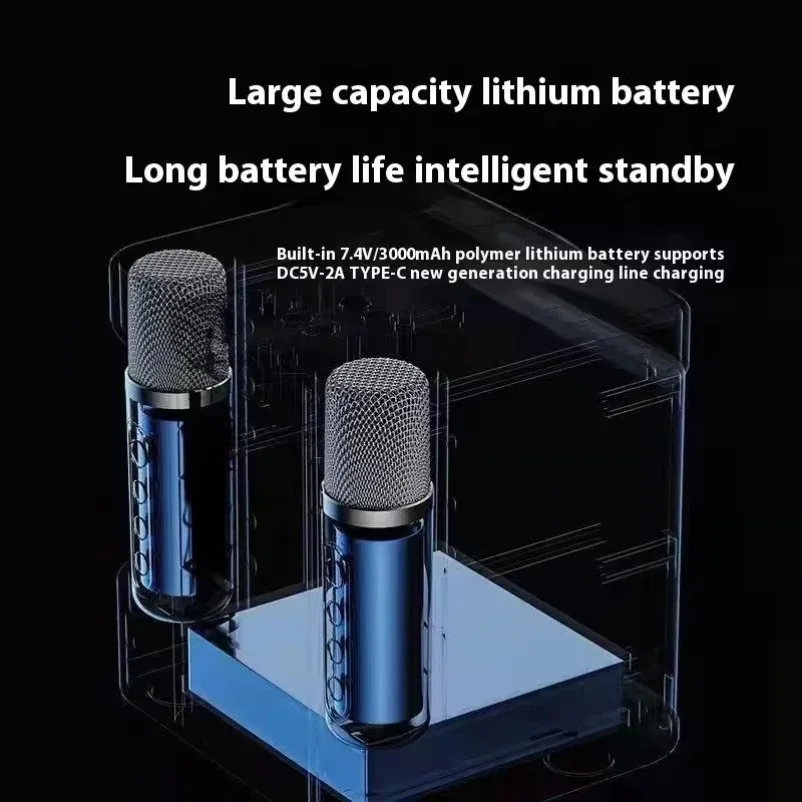 Bluetooth Speaker Karaoke System Portable Wireless 10W With 2 Microphones Outdoor Party Sound Fall 2025 - Image 4