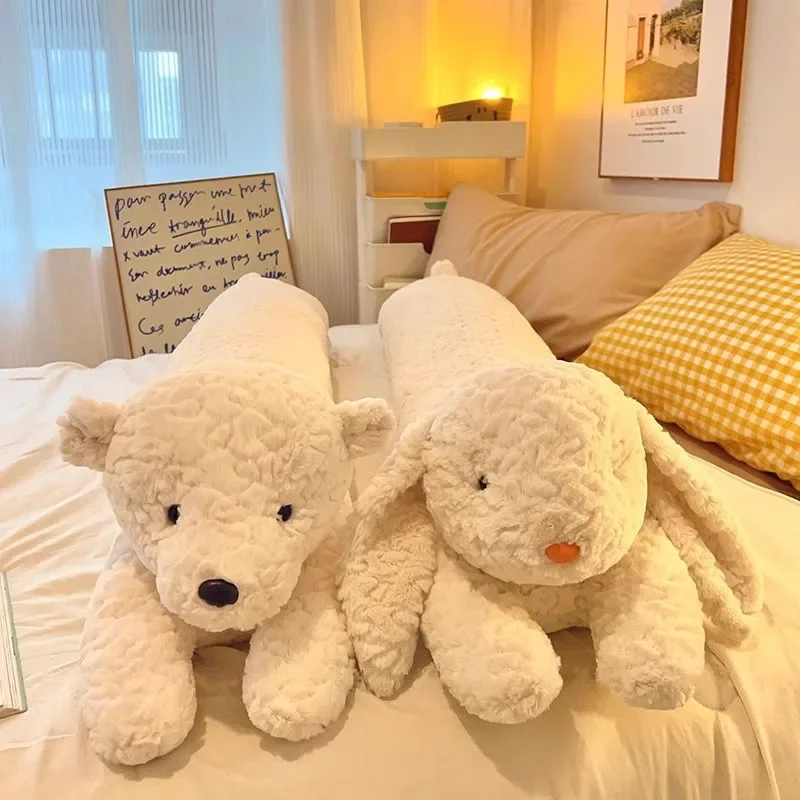 Body Pillow Large Rabbit Plush Decorative Long Stuffed Animal Pillow Fall 2025 Cozy Bed Buddy And Travel Cushion - Image 5