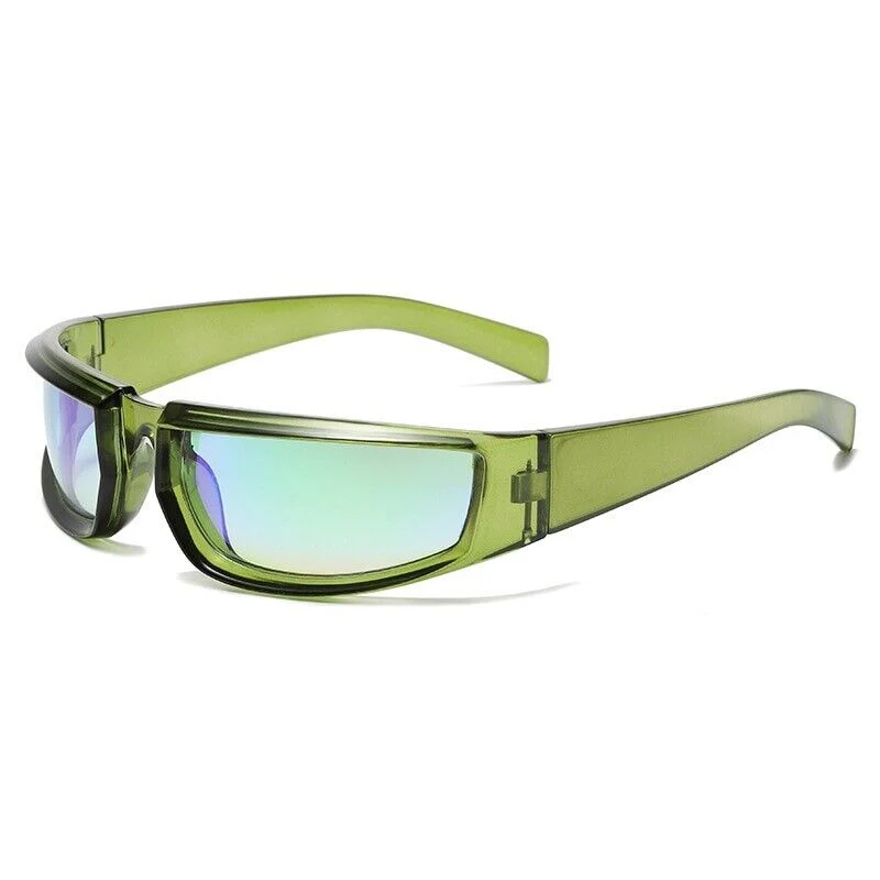 Bold women's punk sunglasses – square shape, plastic, for summer - Image 8