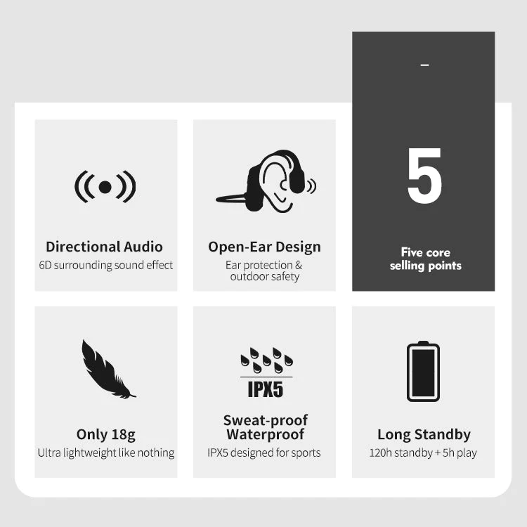 Bone Conduction Headphones Waterproof Open Ear Sport 2025 - Image 6