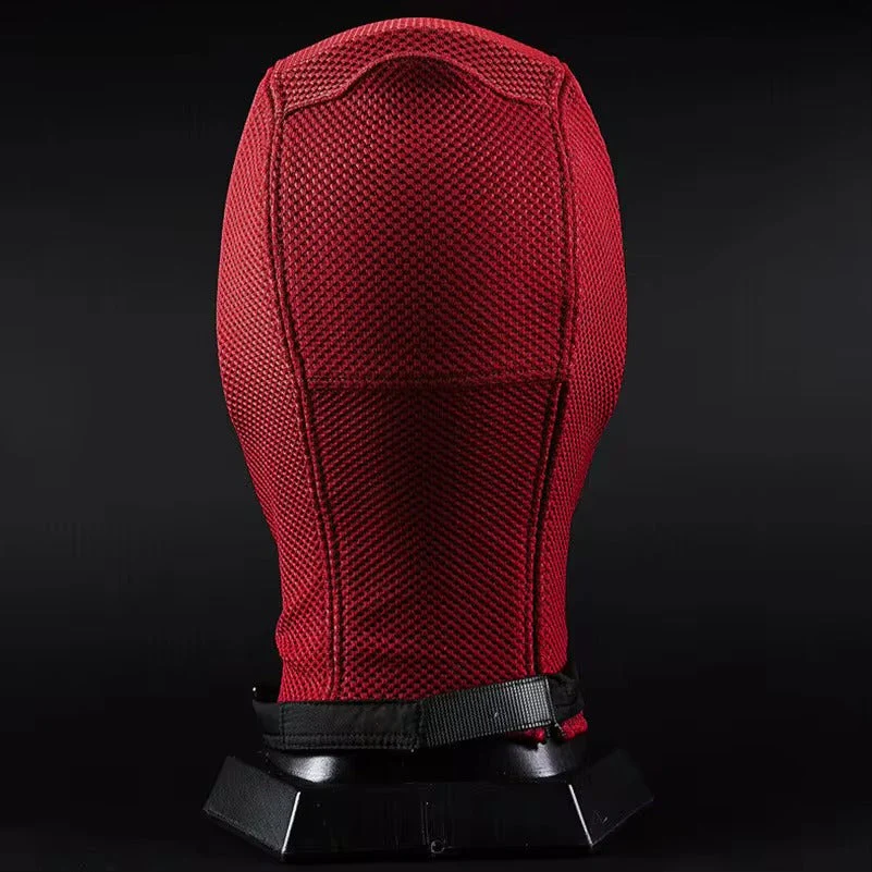 Breathable Deadpool Full Head Cosplay Mask for Adults - 2025 Halloween Costume Accessory, Red and Black Latex Design - Image 6