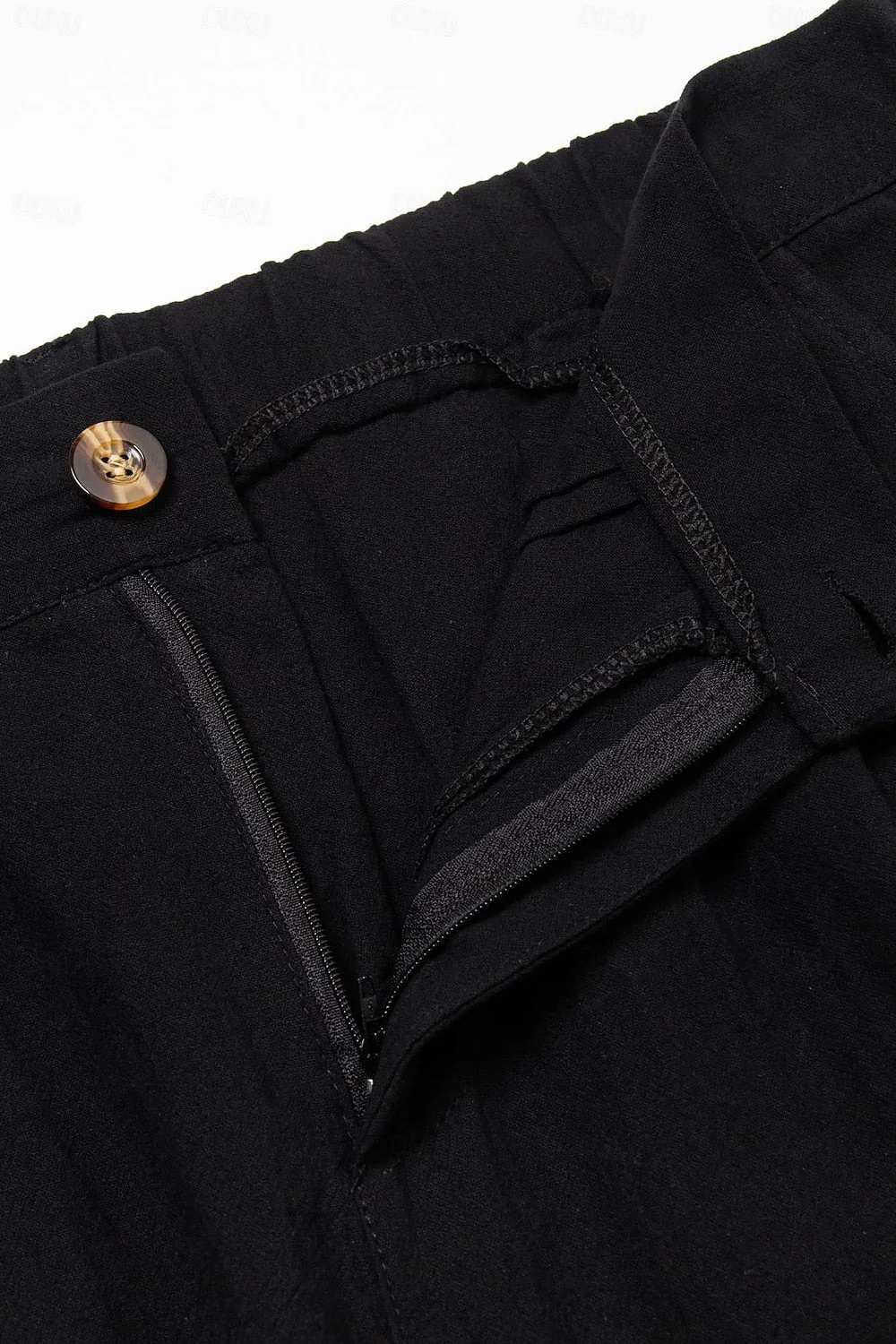 Breathable Linen Cotton Men's Shorts for Summer - Classic Design, Comfortable Fit, Multiple Sizes Available - Image 6