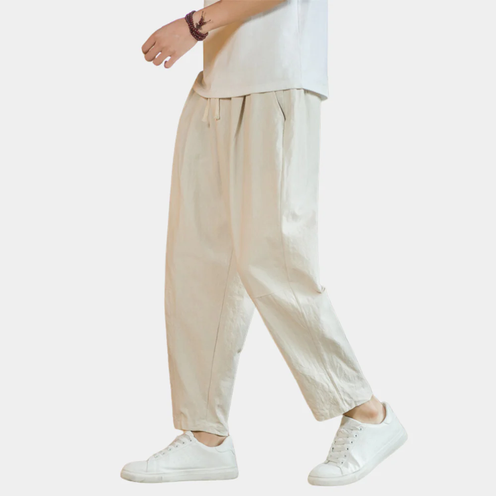 Breathable Loose Fit Men's Joggers, Stylish Cotton Athletic Pants for Sports and Casual Wear - Image 3
