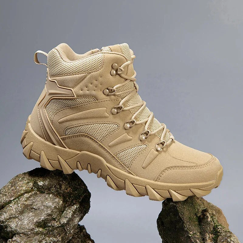 Breathable Men Tactical Boots - High Ankle Synthetic